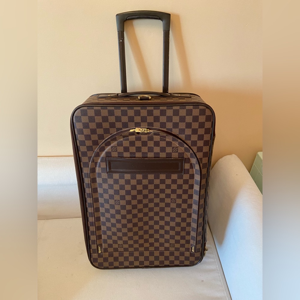 Louis Vuitton Brown Checkered Travel Bag